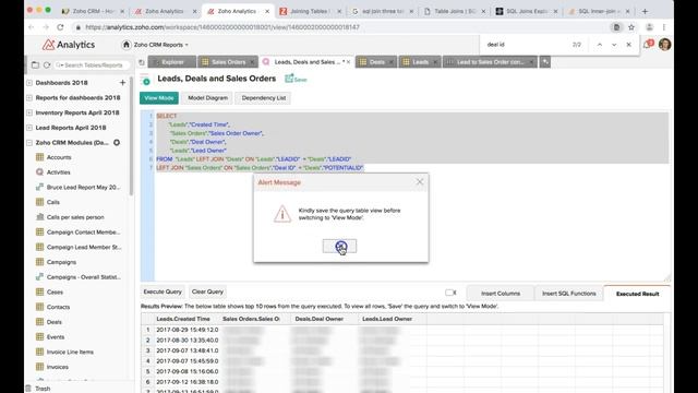 Creating complex SQL based charts in Zoho Analytics смотреть онлайн