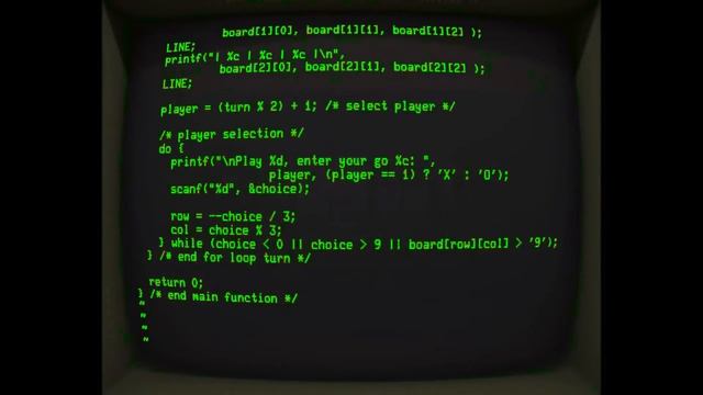 Tic Tac Toe in C - Coding on a Fallout-style terminal смотреть онлайн