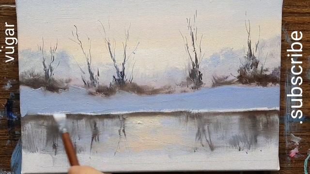 Зимний пейзаж Winter landscape Vugar Mamedov смотреть онлайн