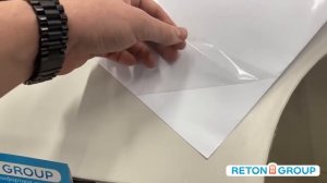 Виниловая плёнка глянцевая белая Reton Group / винил на авто / самоклеющаяся пленка для мебели