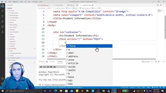 CRUD API with Golang - Part 1 | Golang design HTML Template | Dr Vipin Classes смотреть онлайн