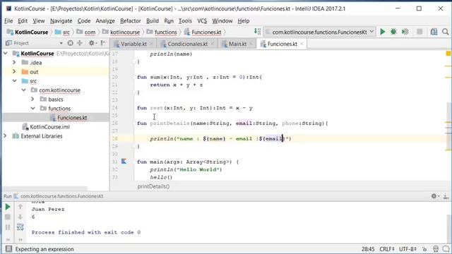 07 Kotlin Funciones Default y Named Parameters смотреть онлайн