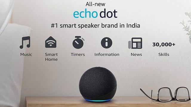 Echo Dot (4th Gen, 2020 release)clock Next generation smart speaker,powerful bass,LED display, Alex смотреть онлайн