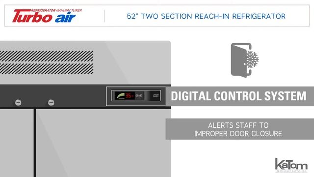 Turbo Air M3R47-2-N 52.75" Two Section Reach-In Refrigerator смотреть онлайн