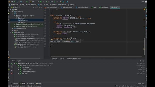 6.1 - Android Jetpack Room Live Data View Model - English смотреть онлайн