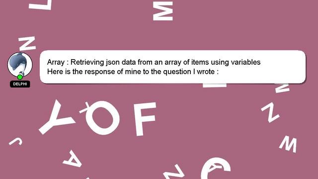 Array : Retrieving json data from an array of items using variables смотреть онлайн