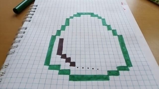 Как нарисовать по клеточкам авокадо. смотреть онлайн