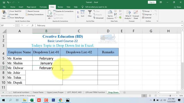Drop Down list in Excel II Bengali смотреть онлайн