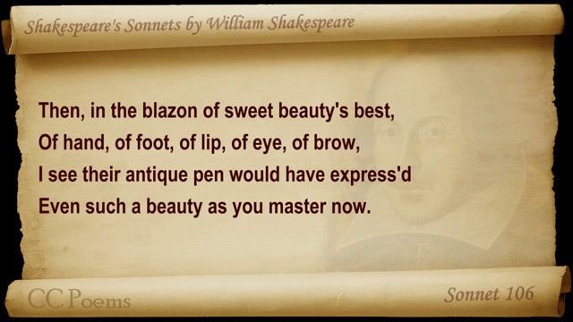 Sonnet 106 by William Shakespeare смотреть онлайн