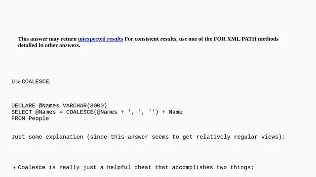 How to concatenate text from multiple rows into a single text string in SQL Server смотреть онлайн