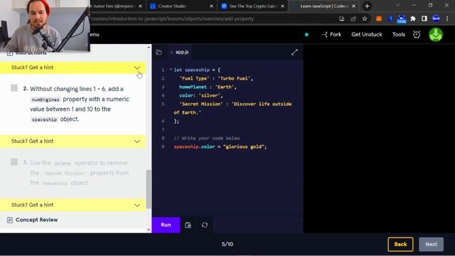 Javascript objects property assignment смотреть онлайн