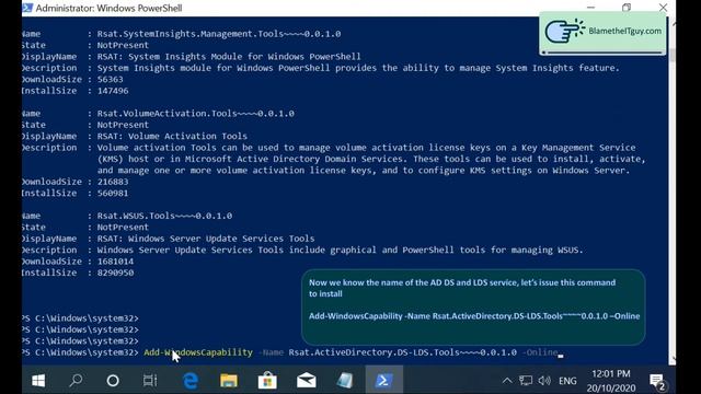 Install Active Directory Users And Computers (ADUC) on Windows 10 – PowerShell CLI смотреть онлайн