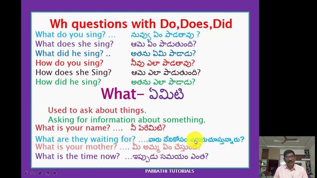 Wh- Questions | Explained in Telugu/ by Pabbathi Tutorials смотреть онлайн