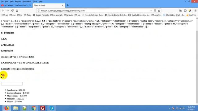 Filters In Vue Js | Custom Filters In Vuejs | Filter With VueJS | Vue 2 Filters