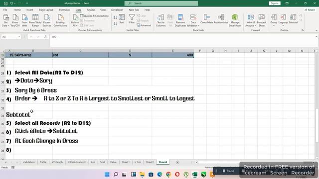 How to Sort and Subtotal in Excel -2023 -Tutorial Full смотреть онлайн