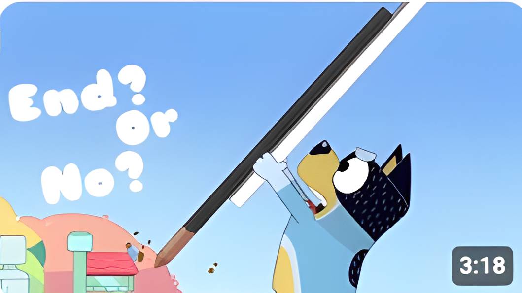 Bluey The Sign Ending, Reloading!  #Bluey￼ #funny #shorts #sign #end #reloading #new #youtube #watch