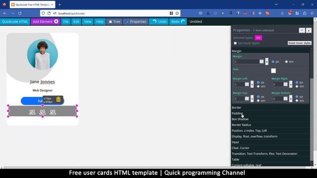 FREE User cards HTML template | How to plus source code | Quick programming tutorial смотреть онлайн