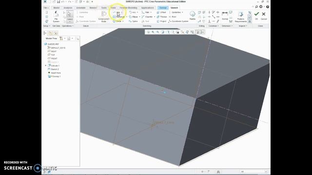 CREO - Sweep Tutorial 1 смотреть онлайн