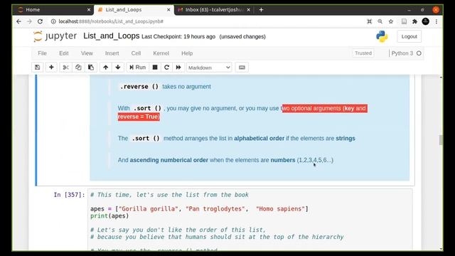 3.8. List reverse and sort methods смотреть онлайн