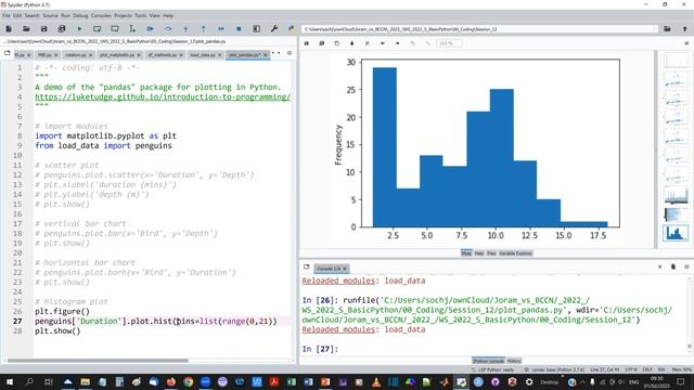 Session 12: "Data visualization" (Basic Python, WS 22/23) смотреть онлайн