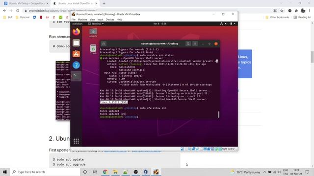 How to Install Ubuntu on VirtualBox and How to Configure Port for STP & SSH смотреть онлайн
