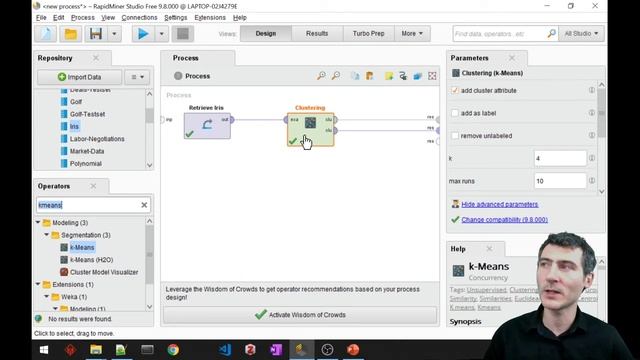 K-Means Clustering with Rapidminer. смотреть онлайн