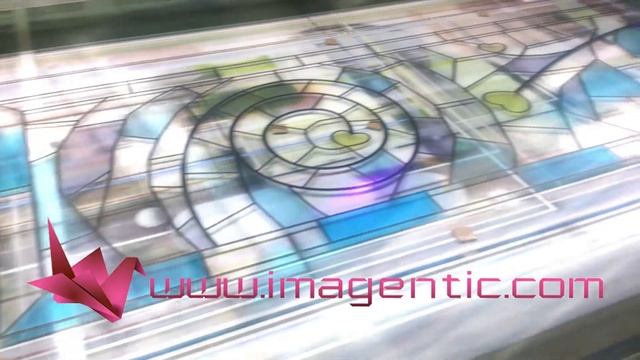 Рельефная печать, стеклянные вставки в межкомнатные двери "Витраж" смотреть онлайн