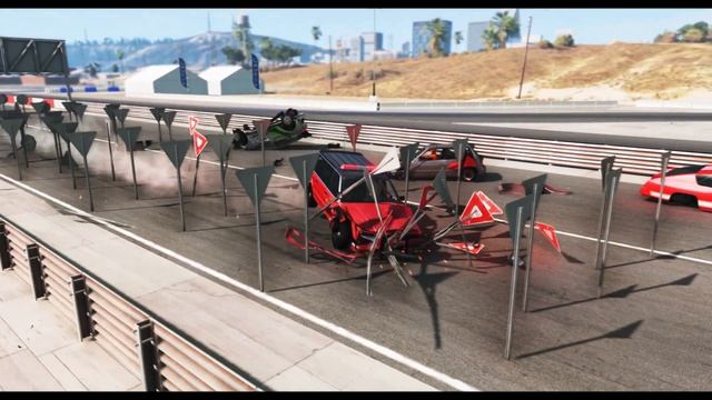 BeamNG drive - How Far Will They Drive - 250 Road Signs смотреть онлайн
