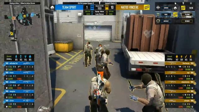 Spirit vs NaVi | Map 2 Nuke | ESL Pro League Season 17 смотреть онлайн