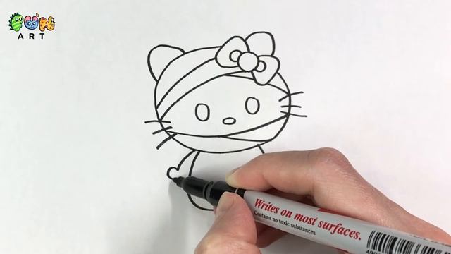 How To Draw HELLO KITTY | MUMMY | HALLOWEEN | VERY EASY~! смотреть онлайн