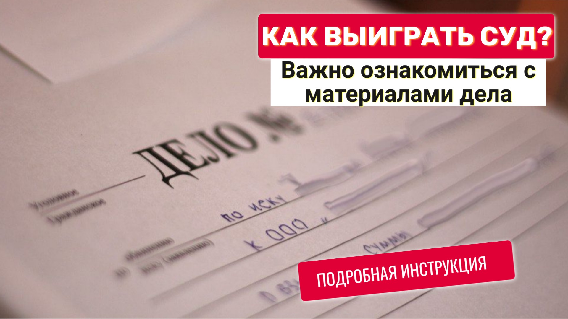 Как выиграть суд? Важно ознакомление с делом. Подробная инструкция с образцами смотреть онлайн