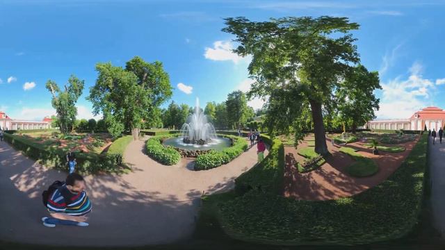 VR 360 Video Fountains Of Peterhof Walk Through The Lower Park / Фонтаны Петергофа прогулка по парк