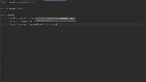 Как преобразовать речь в текст на PYTHON? Speech Recognition