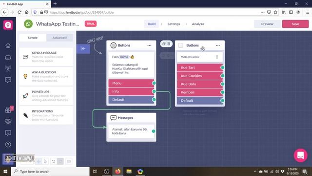 Cara membuat bot whatsapp balas pesan otomatis (autoresponder) смотреть онлайн