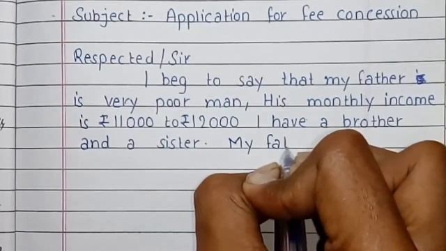 Write an application to the principal for fee concession смотреть онлайн