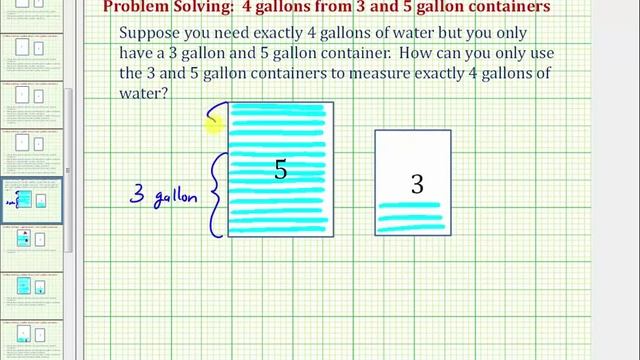 Obtain Exactly 4 Gallons Using a 3 Gallon and 5 Gallon Container смотреть онлайн