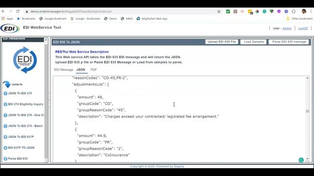 Parse 835 message into JSON смотреть онлайн