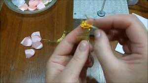 Яблоневый цвет из ленты 2.5 см МК