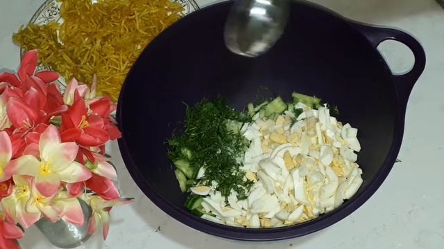 Салат "Гнездо". смотреть онлайн