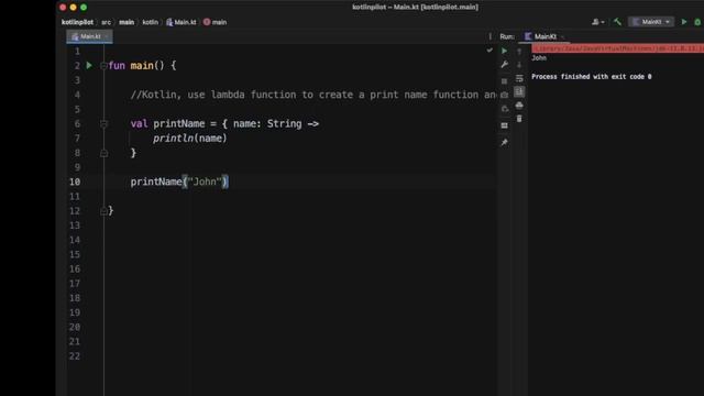 Kotlin with copilot: Use lambda function to print out a name смотреть онлайн