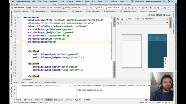 Kotlin e Android 6 - Criando Activity de cadastro смотреть онлайн