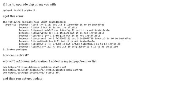 DevOps & SysAdmins: php ugrade error on ubuntu: packages have unmet dependencies (2 Solutions!!) смотреть онлайн