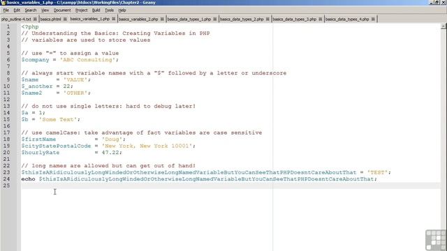 PHP and MySQL Tutorial | Creating Variables In PHP смотреть онлайн