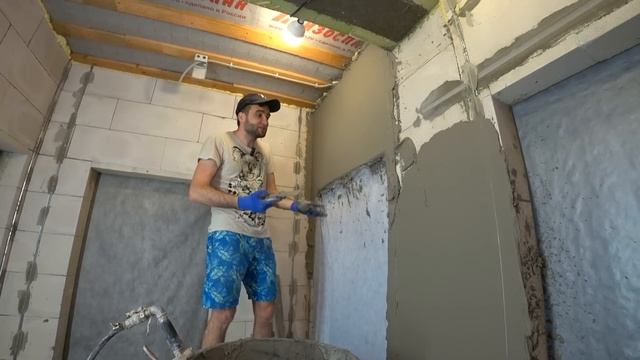 Результат потрясает: ГИПСОВАЯ ШТУКАТУРКА ХОППЕР-КОВШОМ ⭕️ Сравнение гипсовой и цементной штукатурок смотреть онлайн