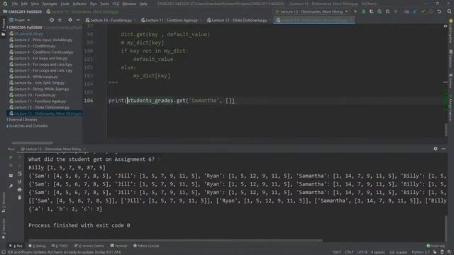 CMSC 201 Lecture 13 - More on Dictionaries, Slices смотреть онлайн