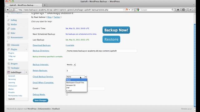 WordPress Backup смотреть онлайн