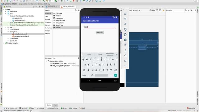 Explicit Intent Start Another activity Android смотреть онлайн