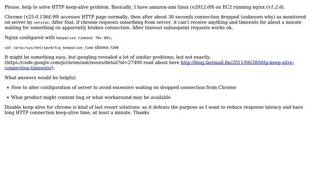 DevOps & SysAdmins: HTTP Keep-Alive puzzle with EC2 Linux, Nginx and Chrome смотреть онлайн
