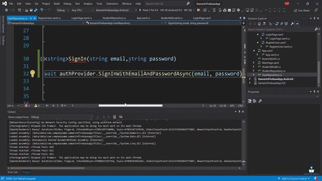 Login with Email & Password in Firebase Authentication using Xamarin Forms Mobile App смотреть онлайн
