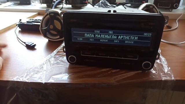 Магнитола RCD310 взаимодействие с блоком MDI+Bluetooth
